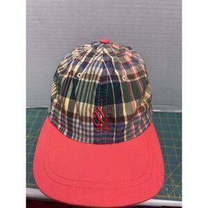 Men’s Nautica Plaid Checked Adjustable Hat Ball Cap‎ Canvas Hat